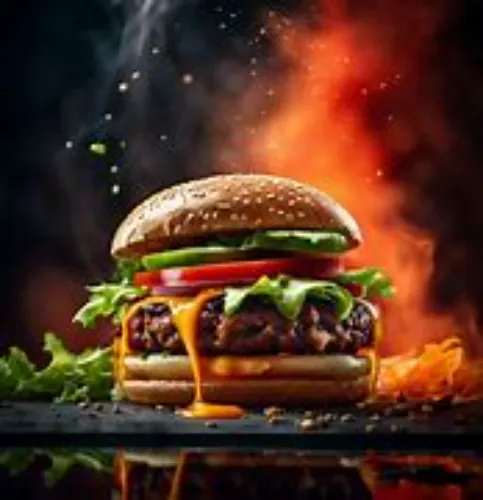 Mediterranean Grilled Veg Burger